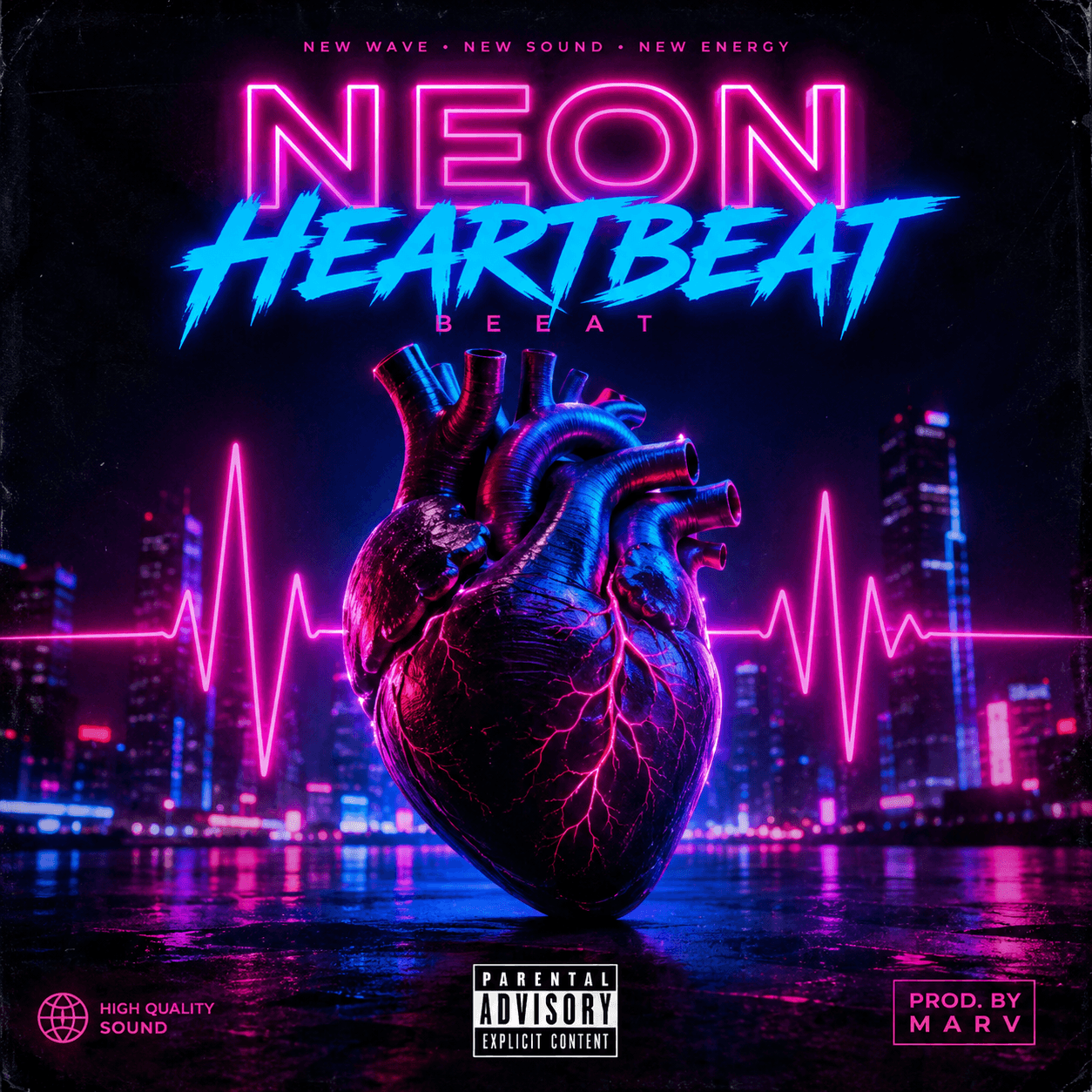 Neon heartbeat by Odunola